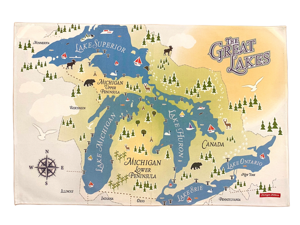 Michigan Tea Towel/Camp Flag