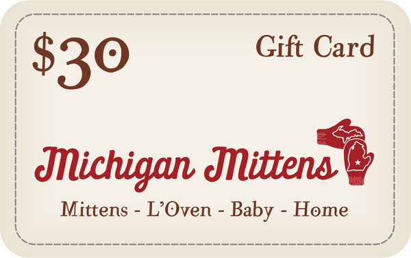 Michigan Mittens Money Gift Card