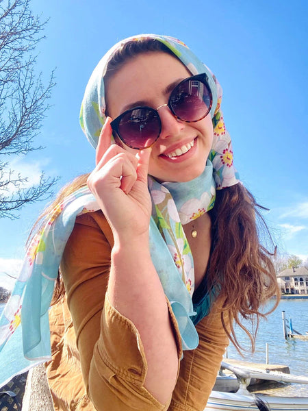 Blossoms & Robins Silky Scarf