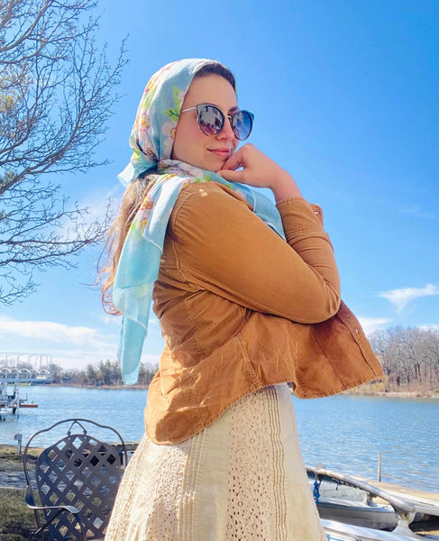 Blossoms & Robins Silky Scarf