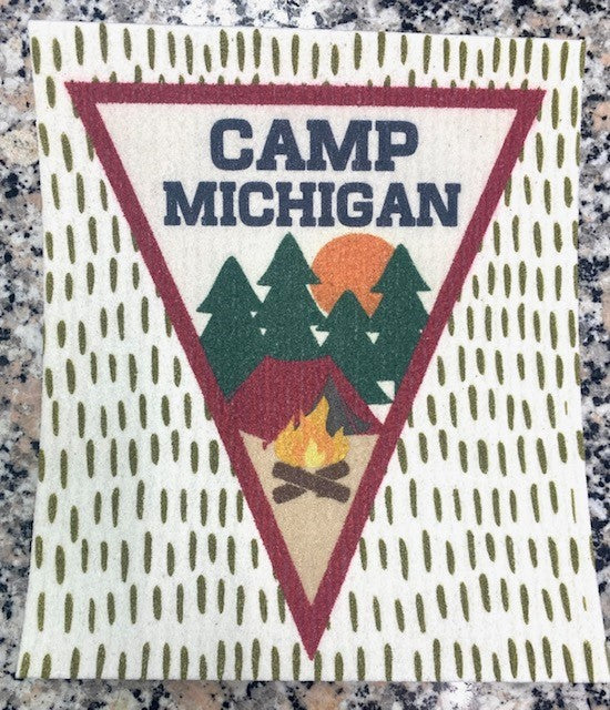 Lets go Camping Swedish Dishcloth