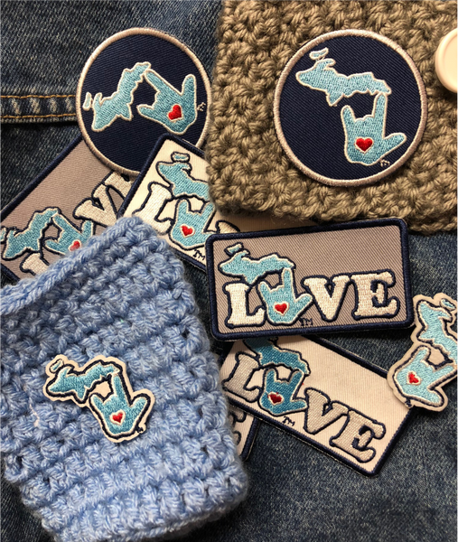 ILY Michigan Embroidery Patches