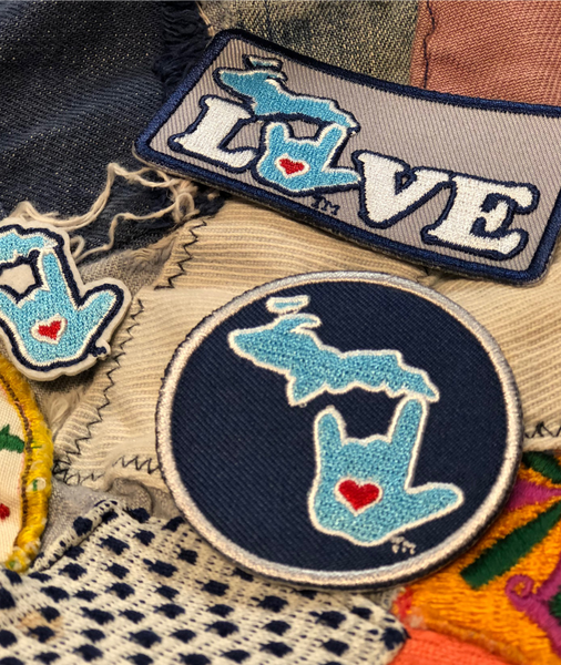 ILY Michigan Embroidery Patches