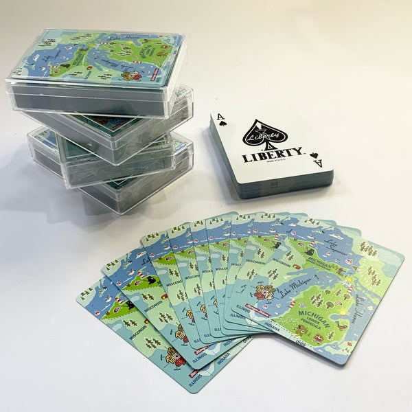 MAP OF MICHIGAN PLAYING CARDS