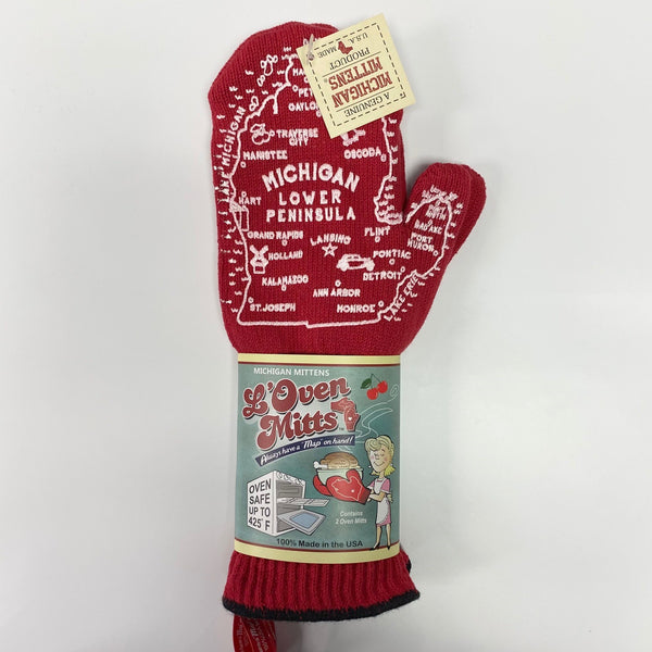 Michigan L'Oven Mitts - Now we're cookin'