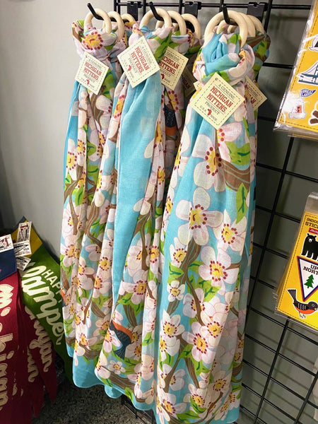 Blossoms & Robins Silky Scarf