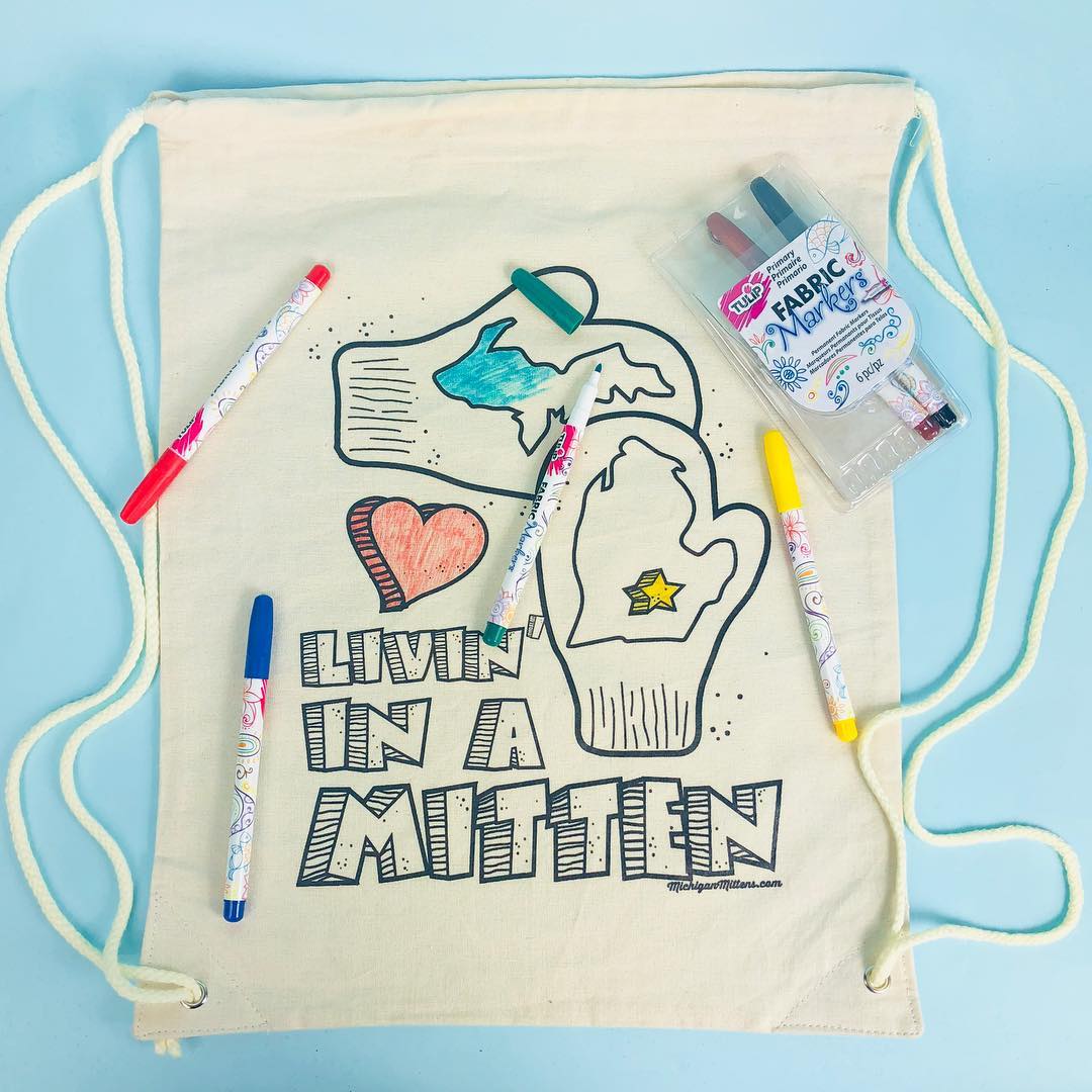 Livin' in a Mitten Canvas Coloring Backpack