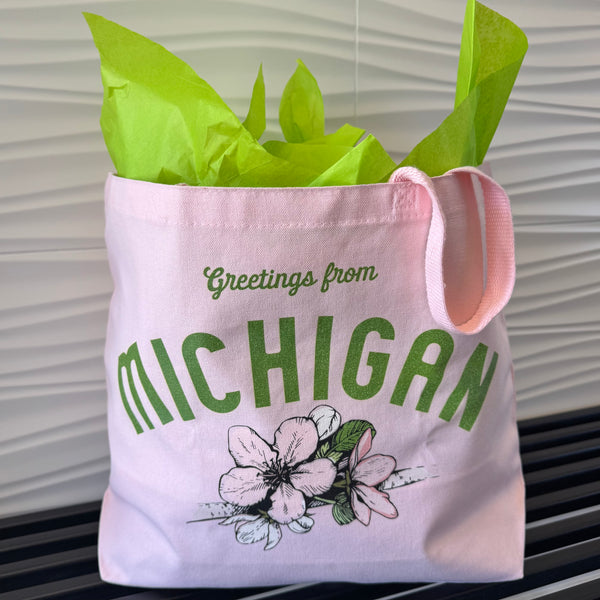 Greetings from Michigan Canvas Tote