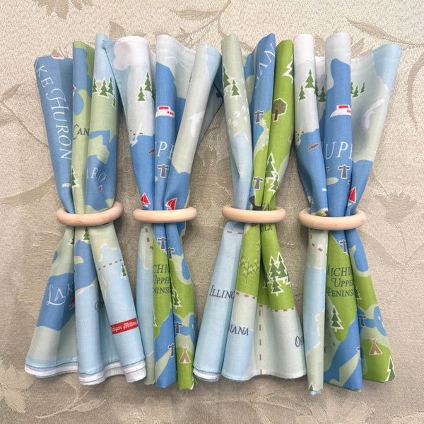 Great Lakes Cloth Napkins set of 4