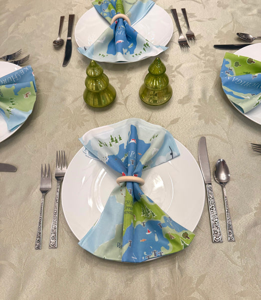 Great Lakes Cloth Napkins set of 4