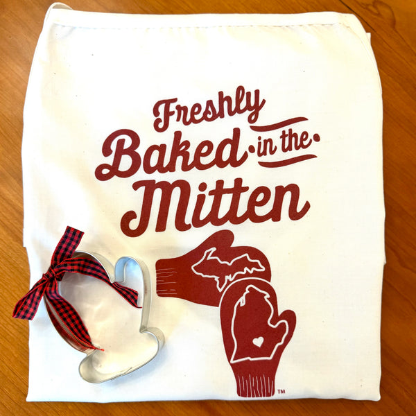 Limited Edition "Freshly Baked in the Mitten" Apron + FREE Cookie Cutter