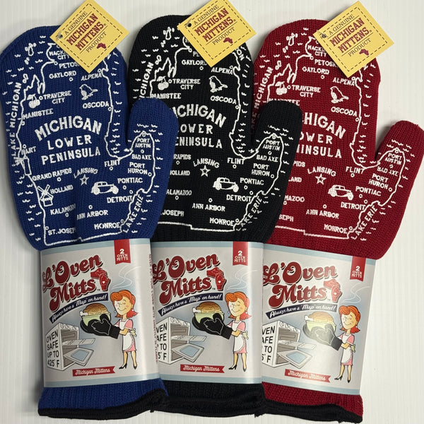 Michigan L'Oven Mitts - Now we're cookin'