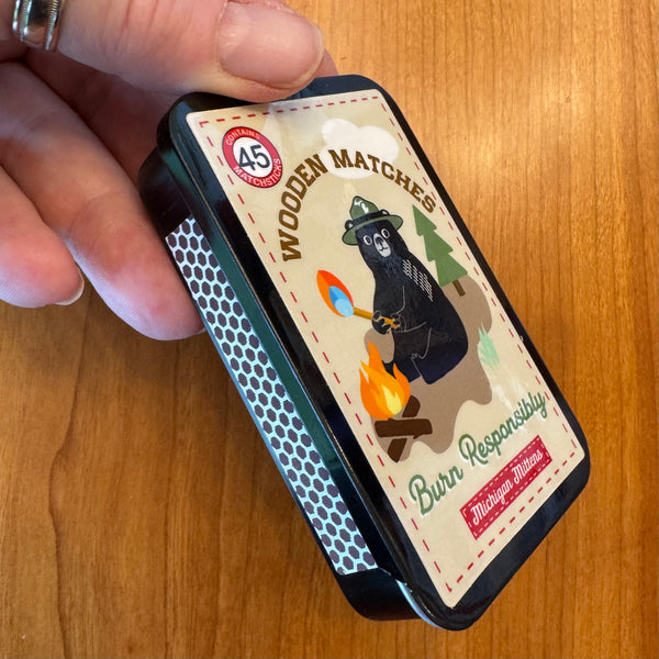 Wooden Matches in Collectible Tin