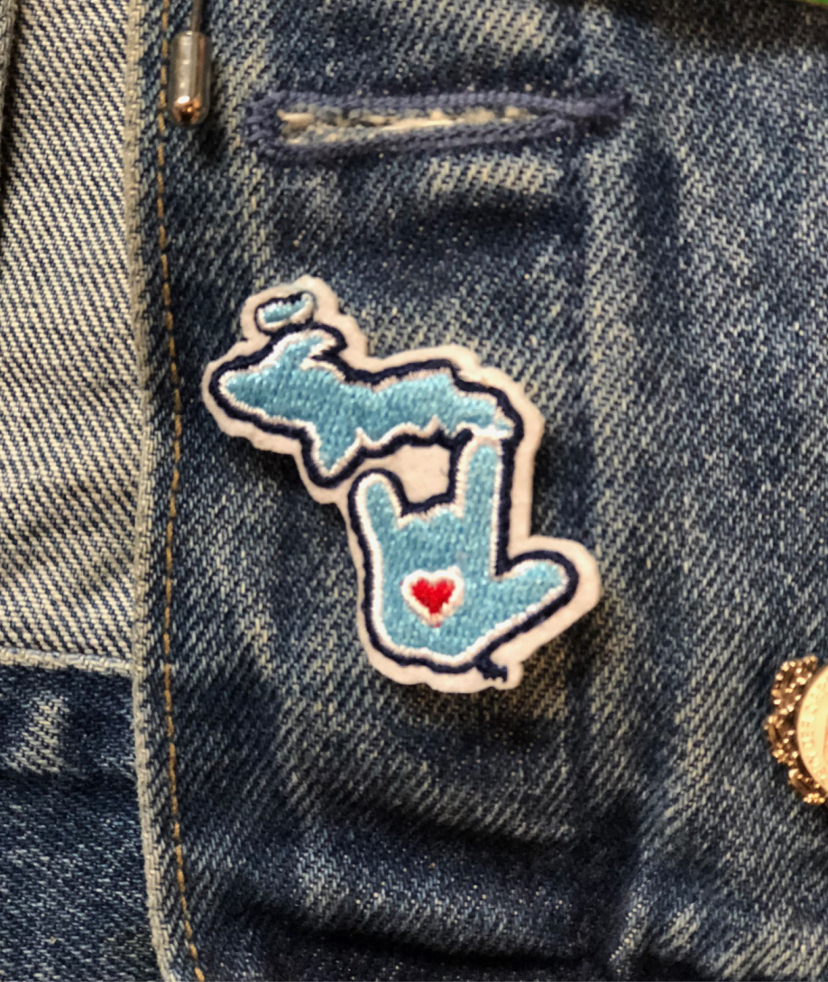 ILY Michigan Embroidery Patches