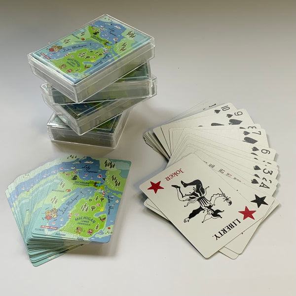 MAP OF MICHIGAN PLAYING CARDS