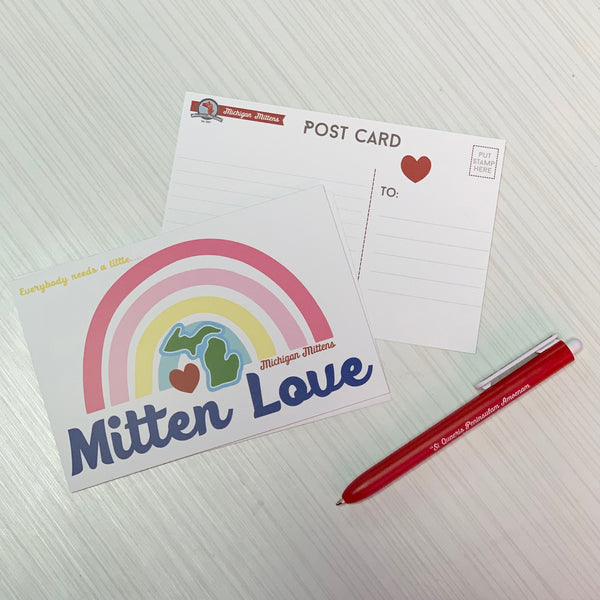 Mitten Love Post Card & Pen Pack