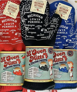 Michigan L'Oven Mitts - Now we're cookin'