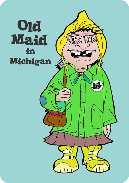 "Old Maid in Michigan" Jumbo Playing Cards